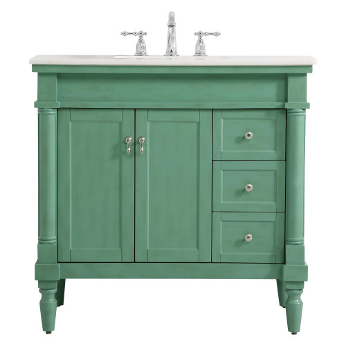 Elegant Bathroom Vanity - Vintage Mint (VF13036VM)