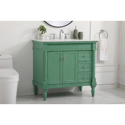 Elegant Bathroom Vanity - Vintage Mint (VF13036VM)
