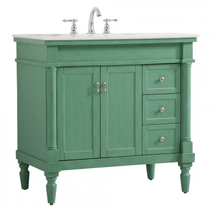 Elegant Bathroom Vanity - Vintage Mint (VF13036VM)