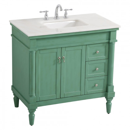 Elegant Bathroom Vanity - Vintage Mint (VF13036VM)