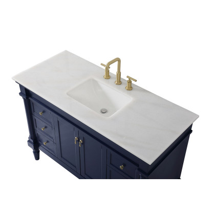Elegant Bathroom Vanity - Blue, L 48" (VF13048BL)