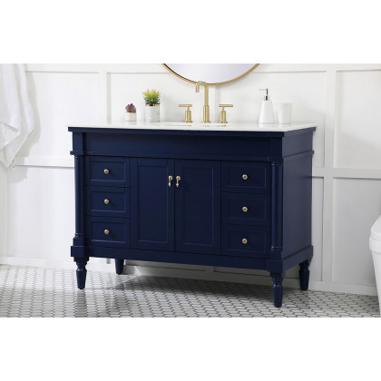 Elegant Bathroom Vanity - Blue, L 48" (VF13048BL)