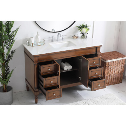 Elegant Bathroom Vanity - White, L 48" (VF13048WT)