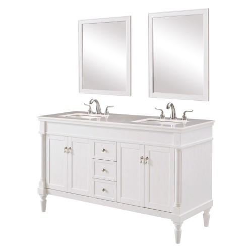 Elegant Bathroom Vanity - Antique White (VF13060DAW)