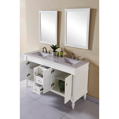 Elegant Bathroom Vanity - Antique White (VF13060DAW)