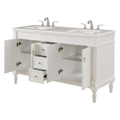 Elegant Bathroom Vanity - Antique White (VF13060DAW)