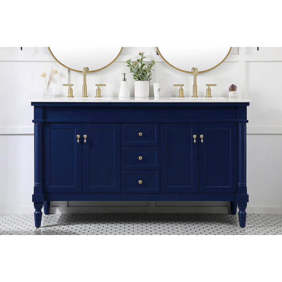 Elegant Bathroom Vanity - Blue (VF13060DBL)