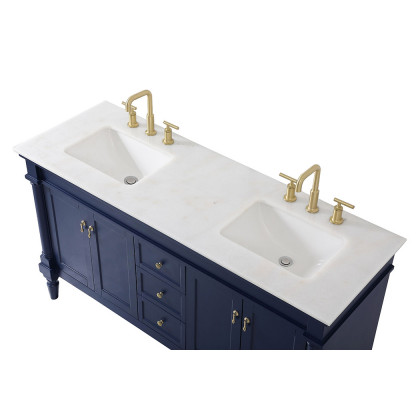 Elegant Bathroom Vanity - Blue (VF13060DBL)