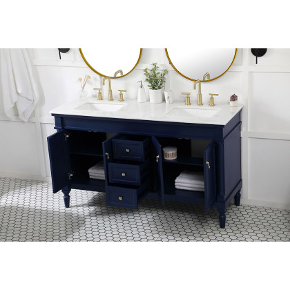 Elegant Bathroom Vanity - Blue (VF13060DBL)
