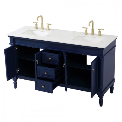 Elegant Bathroom Vanity - Blue (VF13060DBL)
