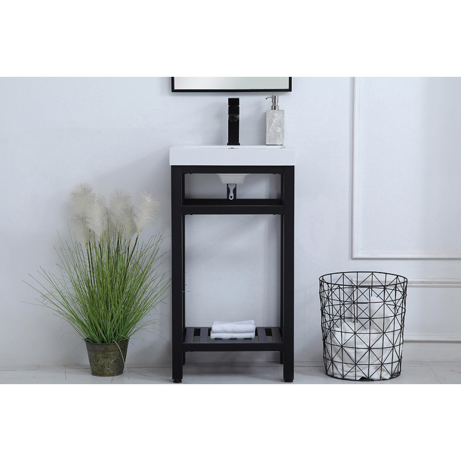 Elegant Bathroom Vanity - Black, L 18" (VF14018BK)