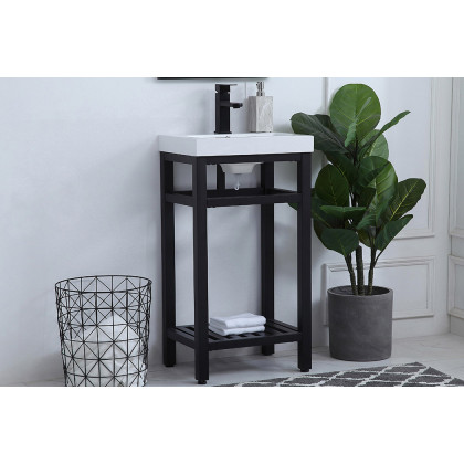 Elegant Bathroom Vanity - Black, L 18" (VF14018BK)