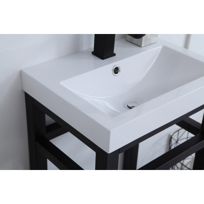 Elegant Bathroom Vanity - Black, L 18" (VF14018BK)
