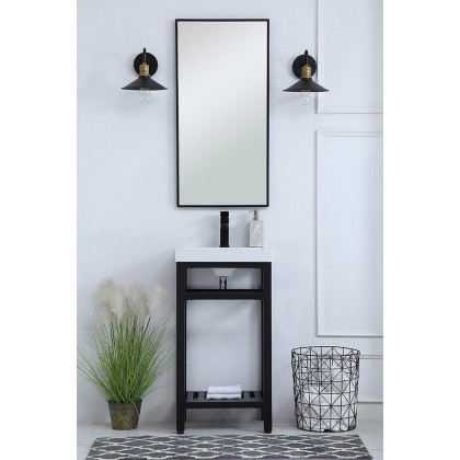 Elegant Bathroom Vanity - Black, L 18" (VF14018BK)