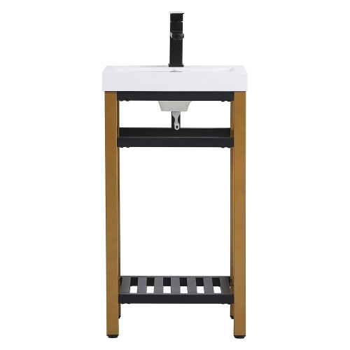 Elegant Bathroom Vanity - Golden Black, L 18" (VF14018GB)