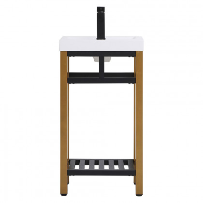 Elegant Bathroom Vanity - Golden Black, L 18" (VF14018GB)