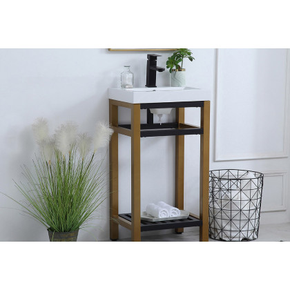 Elegant Bathroom Vanity - Golden Black, L 18" (VF14018GB)