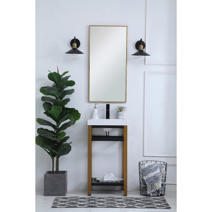 Elegant Bathroom Vanity - Golden Black, L 18" (VF14018GB)
