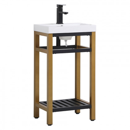 Elegant Bathroom Vanity - Golden Black, L 18" (VF14018GB)