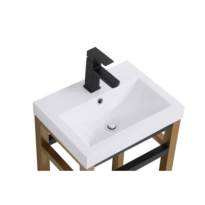 Elegant Bathroom Vanity - Golden Black, L 18" (VF14018GB)