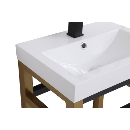 Elegant Bathroom Vanity - Golden Black, L 18" (VF14018GB)