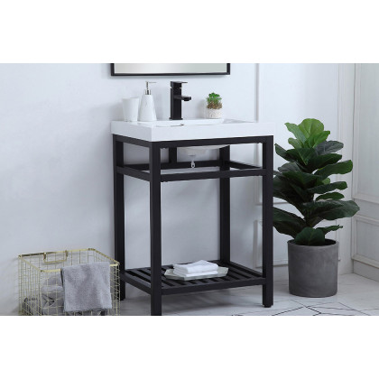 Elegant Bathroom Vanity - Black, L 24" (VF14024BK)