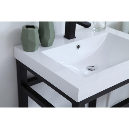 Elegant Bathroom Vanity - Black, L 24" (VF14024BK)