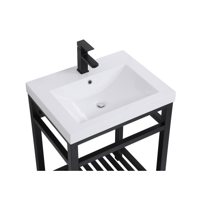 Elegant Bathroom Vanity - Black, L 24" (VF14024BK)