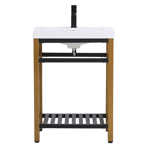 Elegant Bathroom Vanity - Golden Black, L 24" (VF14024GB)