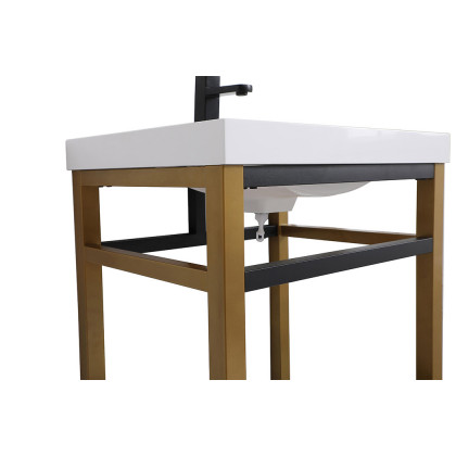Elegant Bathroom Vanity - Golden Black, L 24" (VF14024GB)