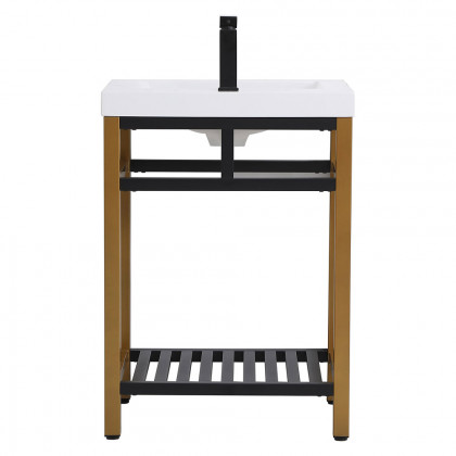 Elegant Bathroom Vanity - Golden Black, L 24" (VF14024GB)