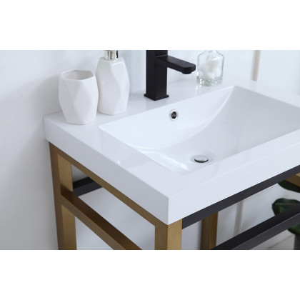 Elegant Bathroom Vanity - Golden Black, L 24" (VF14024GB)