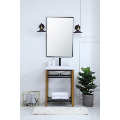 Elegant Bathroom Vanity - Golden Black, L 24" (VF14024GB)