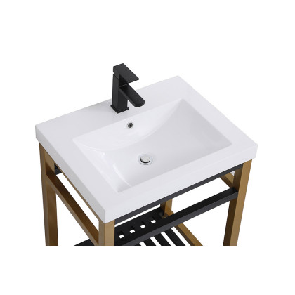Elegant Bathroom Vanity - Golden Black, L 24" (VF14024GB)