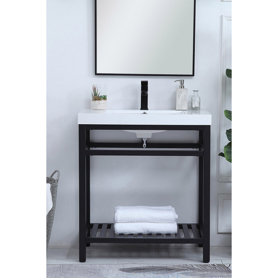 Elegant Bathroom Vanity - Black, L 30" (VF14030BK)