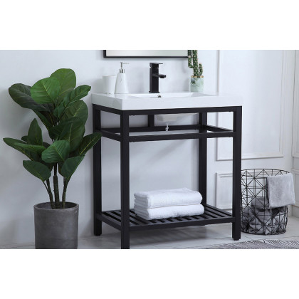 Elegant Bathroom Vanity - Black, L 30" (VF14030BK)