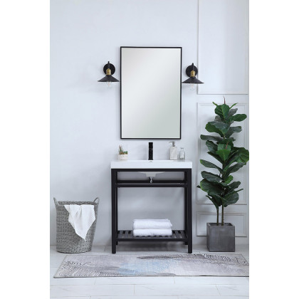 Elegant Bathroom Vanity - Black, L 30" (VF14030BK)