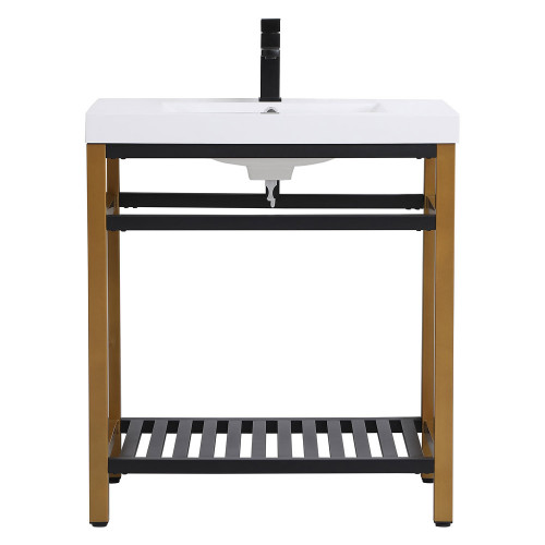 Elegant Bathroom Vanity - Golden Black, L 30" (VF14030GB)