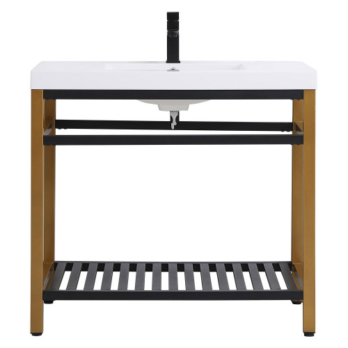 Elegant Bathroom Vanity - Golden Black, L 36" (VF14036GB)