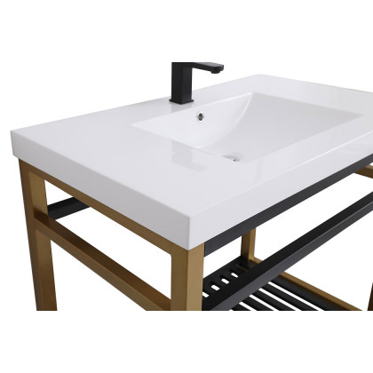Elegant Bathroom Vanity - Golden Black, L 36" (VF14036GB)