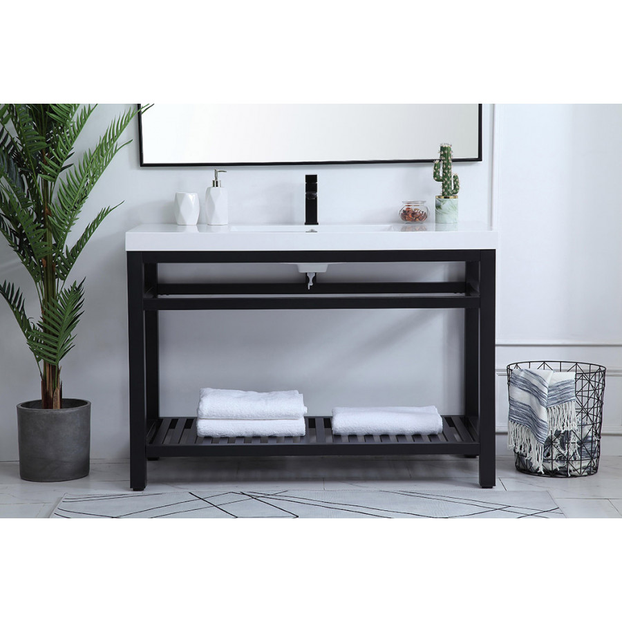 Elegant Bathroom Vanity - Black, L 48" (VF14048BK)