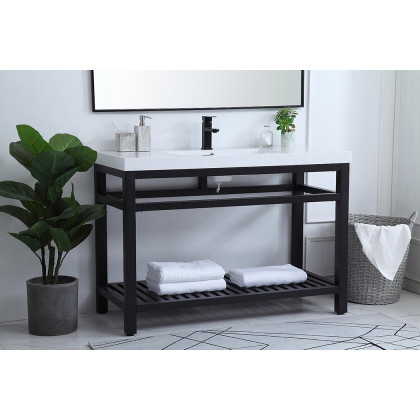 Elegant Bathroom Vanity - Black, L 48" (VF14048BK)