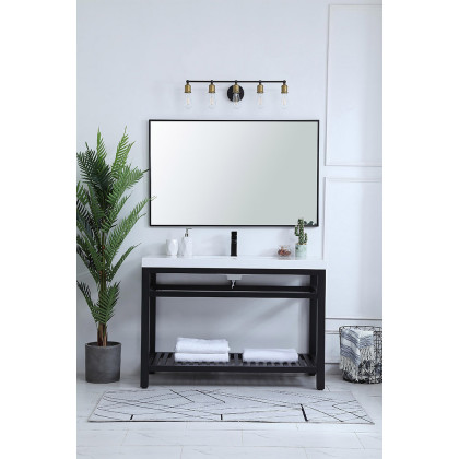 Elegant Bathroom Vanity - Black, L 48" (VF14048BK)