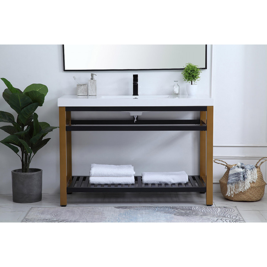 Elegant Bathroom Vanity - Golden Black, L 48" (VF14048GB)