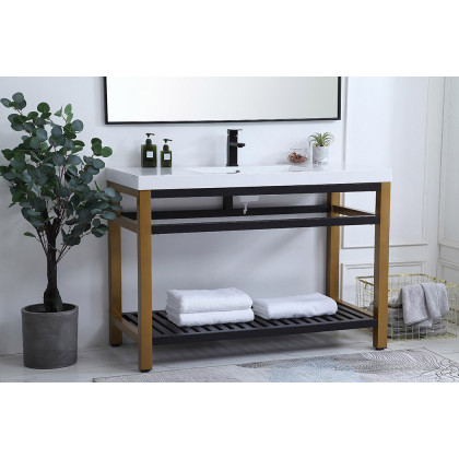 Elegant Bathroom Vanity - Golden Black, L 48" (VF14048GB)
