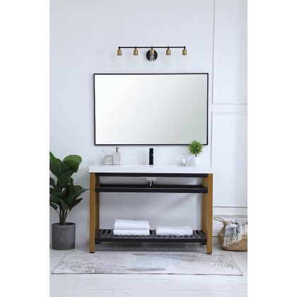 Elegant Bathroom Vanity - Golden Black, L 48" (VF14048GB)