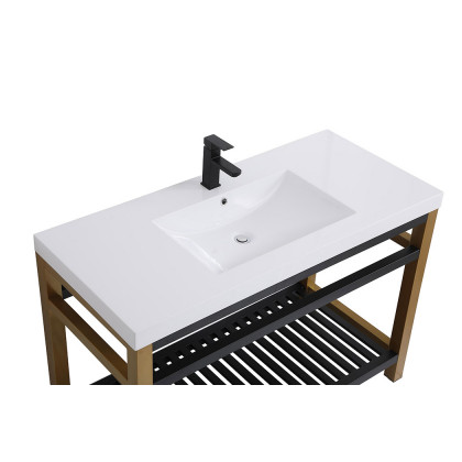 Elegant Bathroom Vanity - Golden Black, L 48" (VF14048GB)