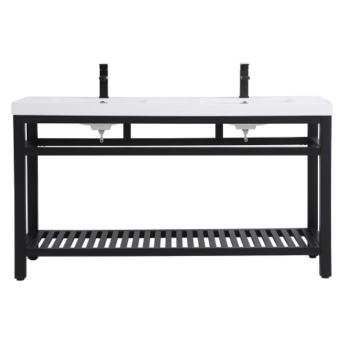 Elegant Bathroom Vanity - Black, L 60" (VF14060DBK)