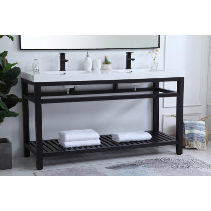 Elegant Bathroom Vanity - Black, L 60" (VF14060DBK)