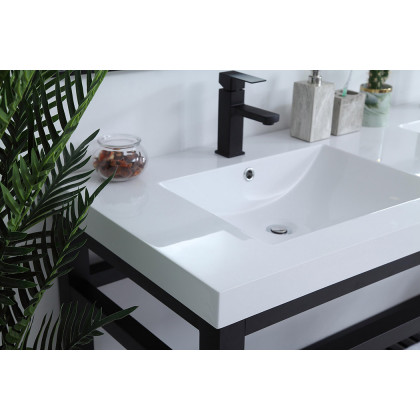 Elegant Bathroom Vanity - Black, L 60" (VF14060DBK)